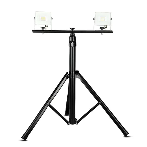Dupla állvány állvány LED-es reflektorokhoz TRIPOD IP65 fekete VT-41150B V-TAC