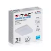 LED mennyezeti lámpa 15W 6500K 1500lm SAMSUNG CHIP Square VT-8033 V-TAC