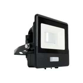   LED reflektor 10W 735lm 4000K IP65 Fekete tompa, mozgásérzékelővel és CUT-OFF funkcióval Samsung Chip VT-118S-B V-TAC