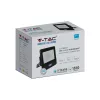 LED reflektor 20W 1510lm 6500K IP65 Fekete tompa, mozgásérzékelővel és CUT-OFF funkcióval Samsung Chip VT-128S-B V-TAC