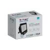 LED reflektor 30W 2340lm 6500K IP65 Fekete tompa, mozgásérzékelővel és CUT-OFF funkcióval Samsung Chip VT-138S-B V-TAC