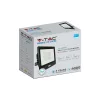 LED reflektor 50W 4000lm 4000K IP65 Fekete tompa, mozgásérzékelővel és CUT-OFF funkcióval Samsung Chip VT-158S-B V-TAC