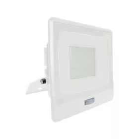   LED reflektor 50W 4000lm 3000K IP65 Fehér tompa, mozgásérzékelővel és CUT-OFF funkcióval Samsung Chip VT-158S-W V-TAC