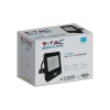 LED reflektor 20W 1510lm 6500K IP65 Fekete mozgásérzékelővel és CUT-OFF funkcióval Samsung Chip VT-128S-1-B V-TAC