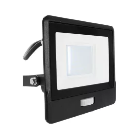   LED reflektor 30W 2340lm 6500K IP65 Fekete mozgásérzékelővel és CUT-OFF funkcióval Samsung Chip VT-138S-1-B V-TAC