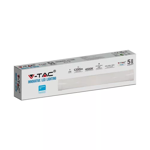 LED lámpa Lineáris Garázsszalag 10W 4000K 30CM SAMSUNG CHIP VT-8-10 V-TAC - 5 év garancia tejes