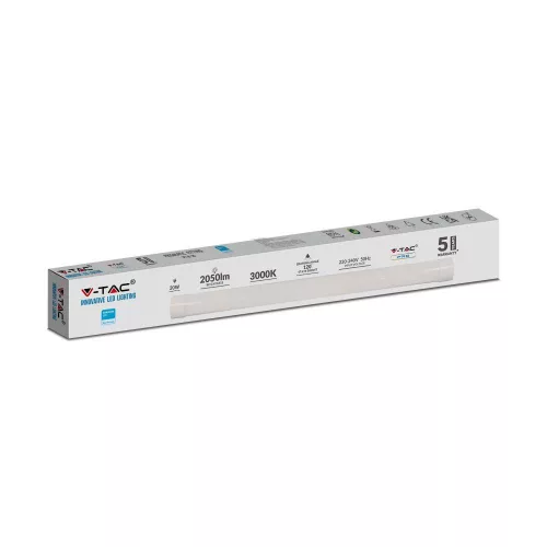 LED lámpa Lineáris Garázsszalag 20W 3000K 60CM SAMSUNG CHIP VT-8-20 V-TAC - 5 év garancia tejes