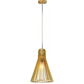   Függesztett lámpa E27 rögzítő fa ernyő krómozott kúpos 250x450mm VT-2450 V-TAC