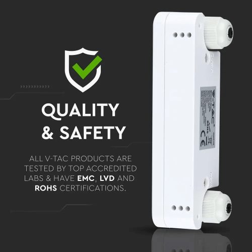 Mikrohullámú mozgásérzékelő 180°/360° IP65 FEHÉR felületre szerelhető mennyezeti falra állítható V-TAC