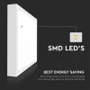 Mennyezeti LED fürdőszobai panellámpa 18W 1800lm 4000K IP44 23cm Négyzet Fehér