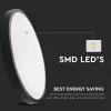 Mennyezeti LED fürdőszobai panellámpa 18W 1800lm 4000K IP44 23cm kerek fekete