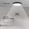 Mennyezeti LED fürdőszobai panellámpa 18W 1800lm 4000K IP44 23cm kerek fekete