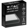 Mennyezeti LED fürdőszobai panellámpa 24W 2400lm 4000K IP44 30cm Négyzet Fekete
