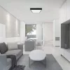 Mennyezeti LED fürdőszobai panellámpa 24W 2400lm 4000K IP44 30cm Négyzet Fekete