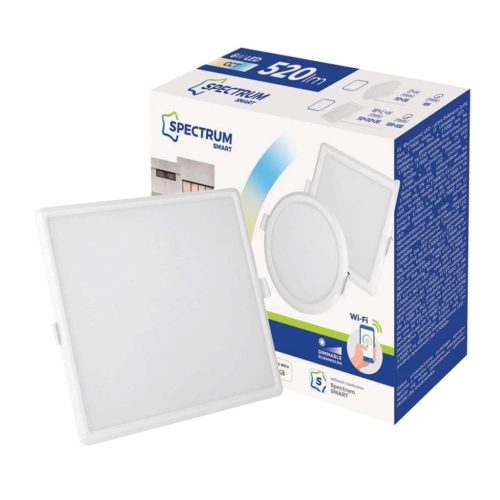 Négyzet alakú LED panel süllyesztett 6W CCT ALGINE SPECTRUM Smart TUYA WiFi szabályozható