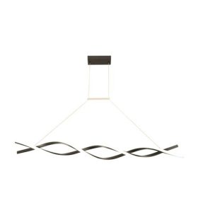 Állítható mennyezeti függőlámpa fekete 37W 120cm 4000K