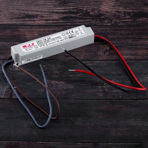 FESZÜLTSÉG LED tápegység 24V 18W 0.75A GPV-18-24 IP67 HERMETIC
