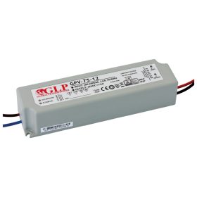  Feszültség LED tápegység 12V 72W 6A GPV-75-12 GLP IP67 hermetikus
