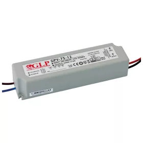   Feszültség LED tápegység 12V 72W 6A GPV-75-12 GLP IP67 hermetikus