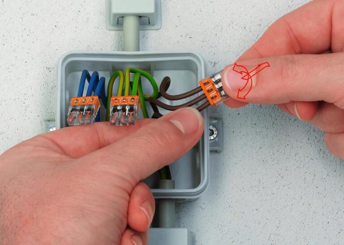 100x WAGO gyorscsatlakozó beépítési csatlakozó 2273-204 vezetékhez 4x0,5-2,5 mm