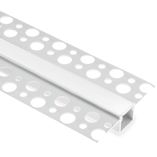 Alumínium profil, süllyesztett, építészeti, LED-hez, KARTON / GIPS lapokba süllyesztve, 2 m + Opál diffúzor