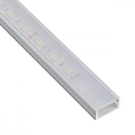 MINI felületre szerelhető alumínium profil LED szalagokhoz, felületre szerelt, 1m alumínium + opál diffúzor