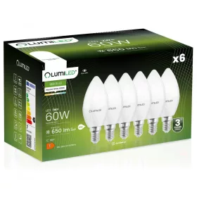   6x LED GYERTYA izzó készlet B35 E14 7W = 60W 650lm 4000K Semleges 180° LUMILED