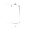 Oszlopgyertya Hagyományos 14 cm Fehér