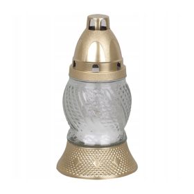   Üveggyertya készlet 8 órás betéttel, egész évben 16 cm-es sírhoz