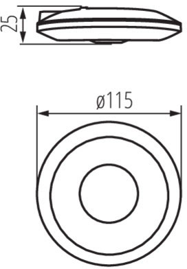 PIR mozgásérzékelő ZONA FLAT-W Fehér 2000VA IP20 Kanlux