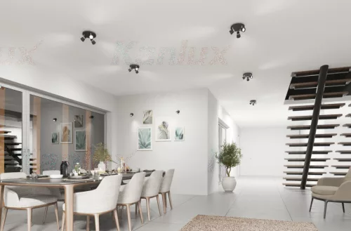 ENALI 3xGU10 fekete Kanlux mennyezeti lámpatest