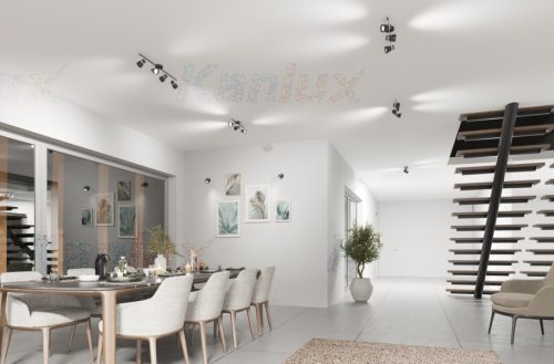 ENALI mennyezeti lámpatest 4xGU10 fekete 68cm Kanlux