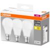 3PAK LED izzó B22d A60 8.5W = 60W 806lm 2700K Meleg 360° OSRAM
