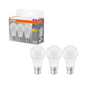   3x LED izzó A60 B22d 8W = 60W 806lm 2700K Meleg 150°-os foglalat Osram