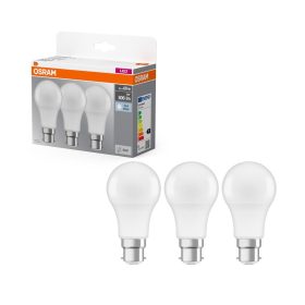   3x LED izzó A60 B22d 8W = 60W 806lm 4000K Semleges 150°-os foglalat Osram