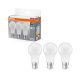 3x LED izzó A60 B22d 8W = 60W 806lm 4000K Semleges 150°-os foglalat Osram