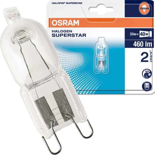 G9 halogén izzó 33W 460lm 2700K OSRAM HALOPIN buborékfólia
