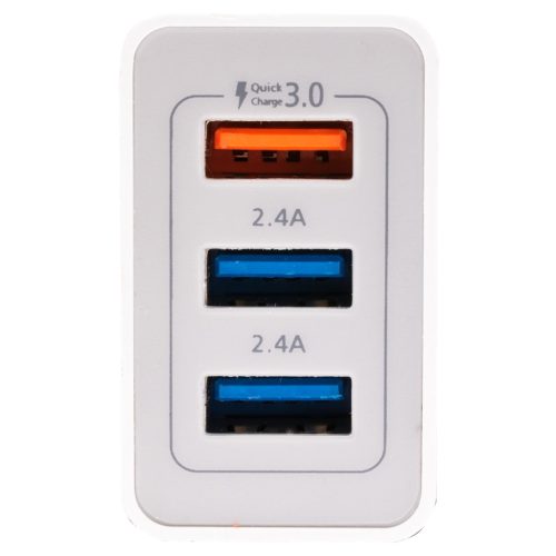 GYORSTÖLTÉS 3.0 + 2x USB 2.4A VAYOX VA0001 GYORS FALI TÖLTŐ