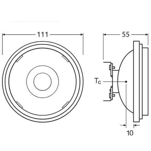 G53 AR111 LED izzó 11.7W = 75W 800lm 2700K Meleg 40° DIM LEDVANCE