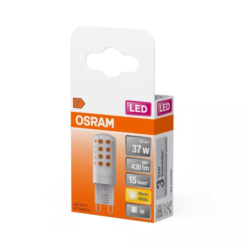 LED kapszulaizzó G9 4.2W = 37W 430lm 2700K Meleg 300° LED PIN Osram