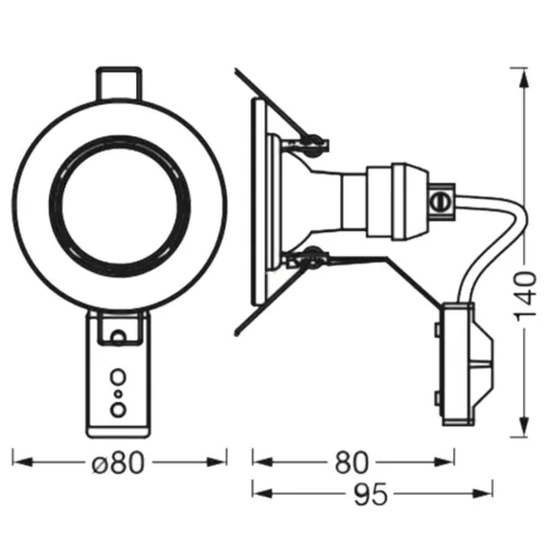 5PAK LED halogén lámpatest 2700K 230lm süllyesztett kerek GU10 LEDVANCE
