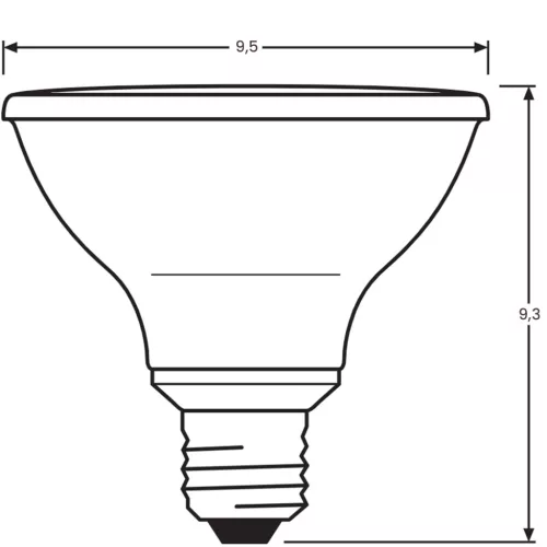 E27 PAR30 LED izzó 10W = 75W 633lm 2700K meleg 36° DIM LEDVANCE