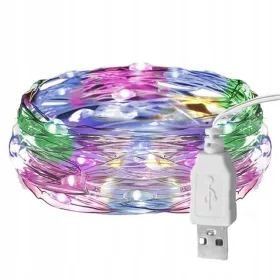   LED karácsonyi díszfüzér 2700K meleg fehér 100LED 3xAA 10m Masterled