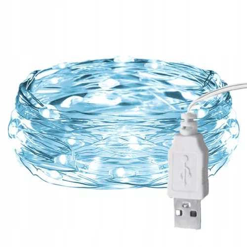 LED karácsonyi díszfüzér 2700K meleg fehér 100LED 3xAA 10m Masterled