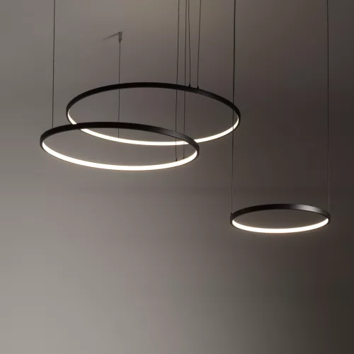 Mennyezeti lámpa, függő x LED 45W 1600lm 3000K Meleg Fekete Modern CIRCOLO LED 10817 Nowodvorski