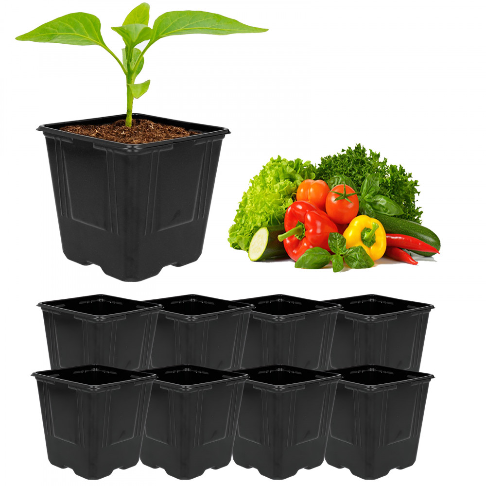 9x termőedény készlet palántákhoz, foltvarráshoz, zöldségmagok vetéséhez, 9x9x10 cm