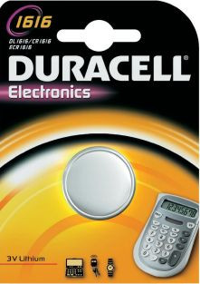 Duracell Electro Lithium Battery 1616 ELEMEK DL1616 CR1616 3V