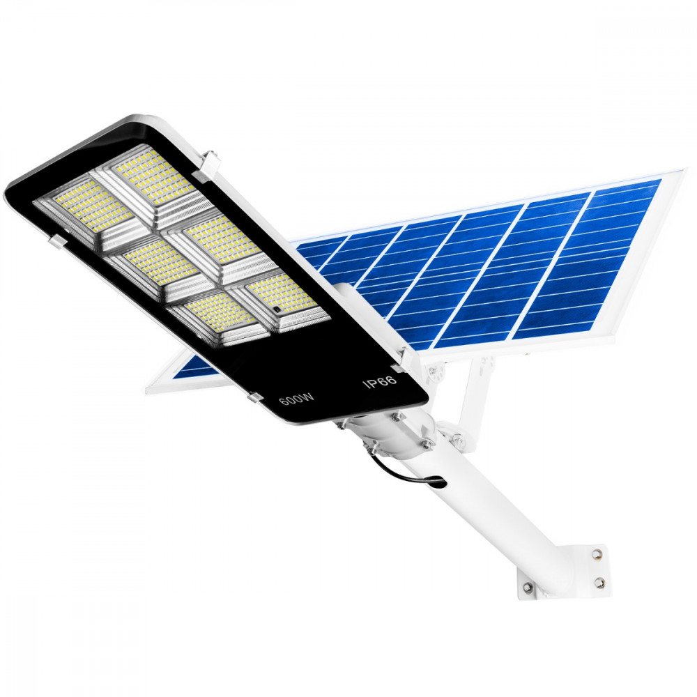 LED napelemes utcai lámpa 600W 6500K lámpa tartóval és távirányítóval