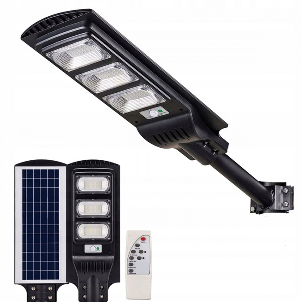 LED napelemes utcai lámpa 1200W 6500K lámpa tartóval és távirányítóval