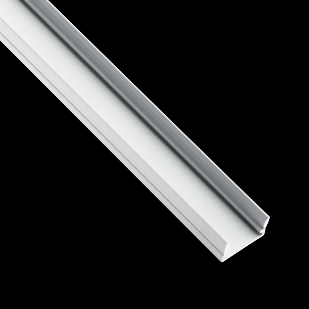 Eloxált alumínium profil KM35 LED szalagokhoz, ezüst, felületre szerelt, felületre szerelt, 1 m